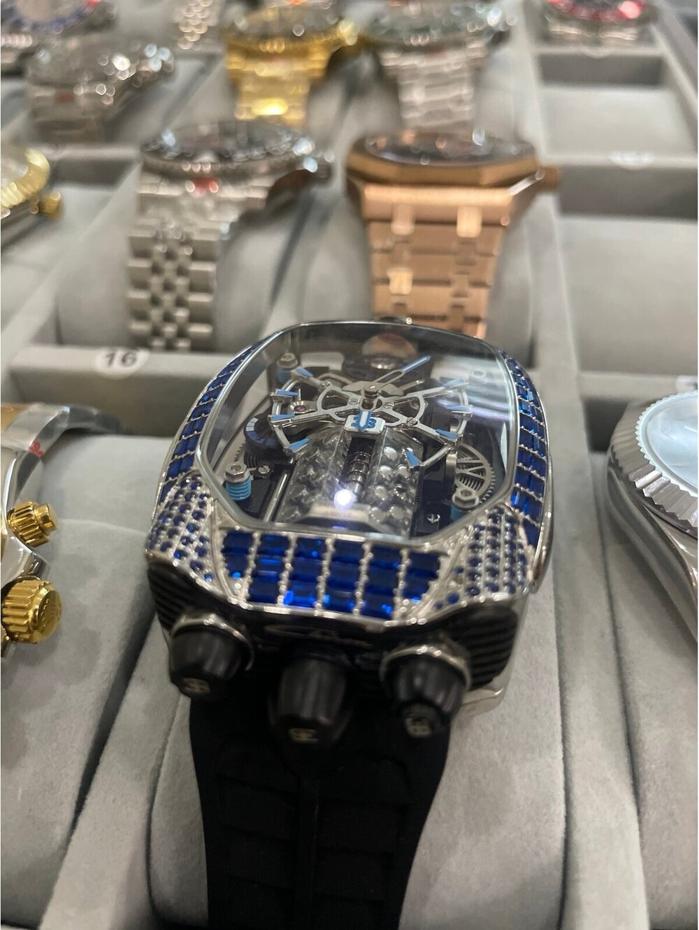 Men's Mechanical Watch with Stainless Steel Case, Sapphire Crystal stock 348